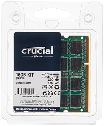 Image of Crucial RAM CT2K8G3S160BM 16 GB Kit (2 x 8 GB) DDR3 1600 MHz CL11 Memory for Mac