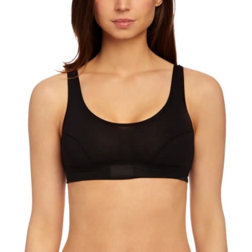 Image of Sloggi Women's Double Comfort Top Everyday Bra, Black, 38 UK
