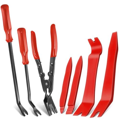 Image of XBVV 7 Pcs Clip Remover Tool, Clip Pliers Set Fastener Remover, Car Removal Tool Set with Storage Bag, Auto Trim Removal Kit for Door Panel Dashboard Repair Kit