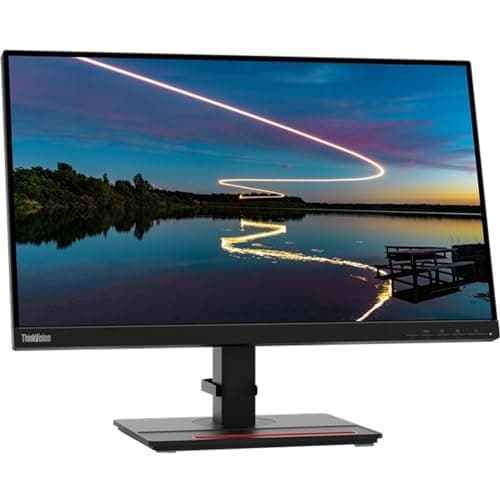 Image of Lenovo ThinkVision T24m-20 24 Inch Class Webcam Full HD LCD Monitor - 16:9 - Raven Black