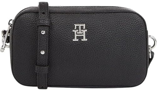 Image of Tommy Hilfiger Women’s Small Emblem Crossbody Camera Bag, Black (Black), One Size