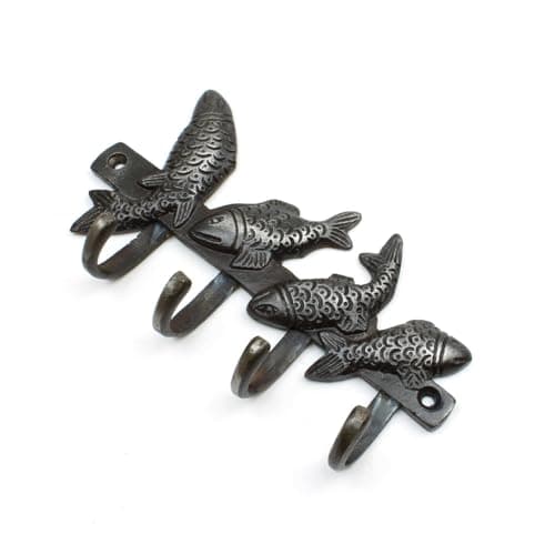 Image of Oakcrafts - Cast Iron Fish Design Hooks