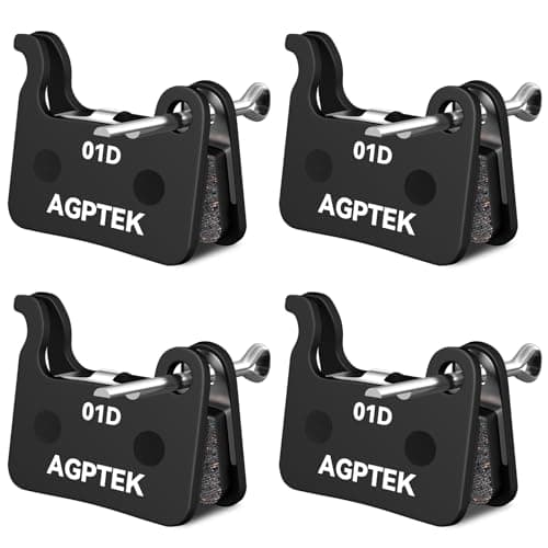 Image of AGPTEK Bike Brake Pads Semimetal 4 Pairs Disc Brake Pads for Bicycle MTB Road Bike Compatible with Shimano Deore XT SLX Hone Alfine Saint
