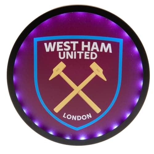 Image of West Ham United FC Metal LED Logo Sign