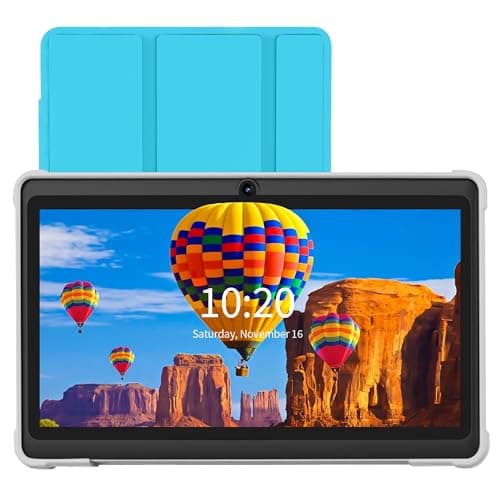 Image of VOLENTEX 7 Inch Tablet, Quad Core Android 13 OS, 32GB ROM, WiFi 6, Bluetooth, Dual Camera, USB C Tablet PC, 7" Touch Screen IPS Full HD Display Android Tablet (Blue)