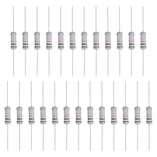 Image of sourcing map 25 Pcs 10K Ohm Resistor, 3 Watts 5% Tolerance Metal Oxide Film Resistor Axial Lead, Flame Proof for DIY Electronic Projects Circuits Experiments