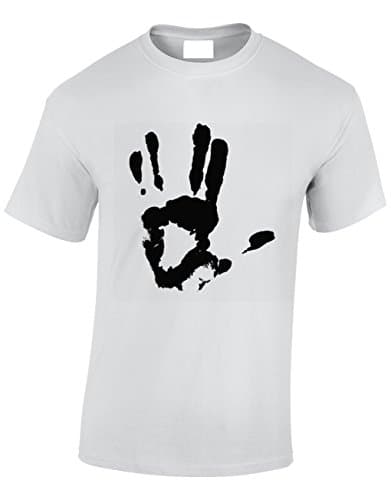 Image of Crown Designs Live Long & Prosper Hand Print Sci Fi Movie Film Inspired for Men & Teenagers T-Shirts Tops - White/X-Large