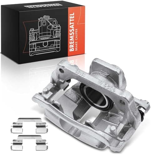 Image of Frankberg Brake Caliper Disc Brake Front Left with Bracket (hole spacing 120mm) Compatible with Min.i Min.i Clubman Min.i Clubvan Min.i Coupe Min.i Roadste.r Replace# 34116778335
