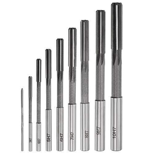 Image of sourcing map Chucking Reamer Set Lathe Machine Reamer Straight Flute Milling Cutter High Speed Steel H7 Tolerance (2mm 3mm 4mm 5mm 6mm 7mm 8mm 9mm 10mm) 9pcs
