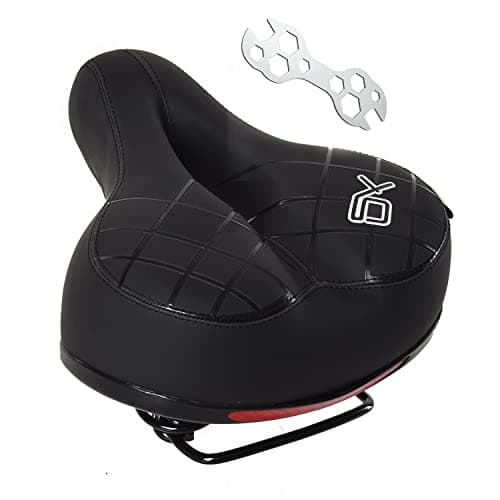 Image of BWBIKE Wide Soft Flexible Bike Seat Cushion Shockproof Design Big Bum Extra Comfort Bike Saddle Fits MTB Mountain Bike, Folding Bike, Road Bike, City Bike, Exercise Bikes