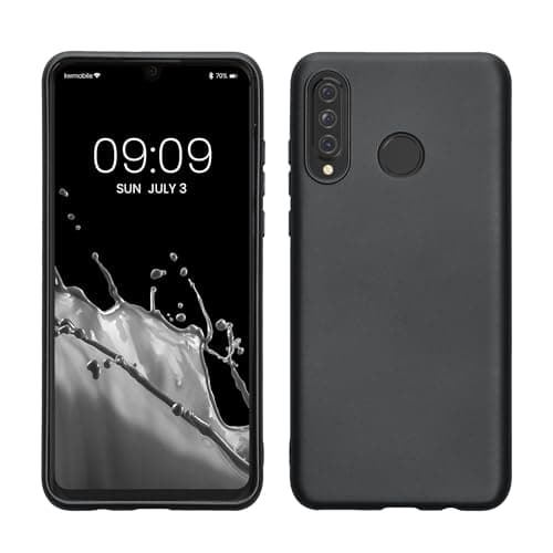 Image of kwmobile Case for Huawei P30 Lite Case - Soft Slim Metallic TPU Silicone Cover - Metallic Grey