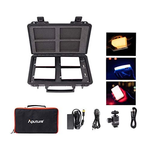 Image of Aputure MC 4-Light Travel Kit,RGB On Camera Led Video Light,3200-5600K TLCI/CRI 96+,HSI/CCT/FX Lighting Modes and Wireless Charge