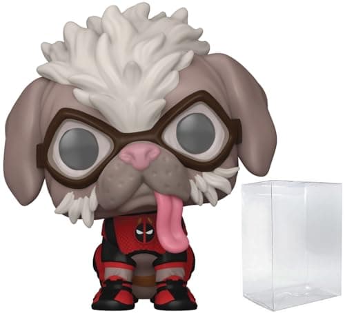 Image of POP Marvel: Deadpool & Wolverine Movie - Dogpool Funko Vinyl Figure (Bundled with Compatible Box Protector Case), Multicolor, 3.75 inches