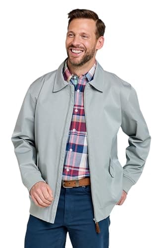 Image of Pegasus Men's Lightweight Showerproof Blouson Jacket with Elasticated Cuffs & Hem, Outdoor Casual Coat Sage L