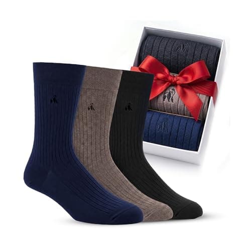 Image of SWOLE PANDA | Luxury Super Soft Bamboo Socks For Men, Black & Navy Box, 3 Pack Gift Box, Size 7-11