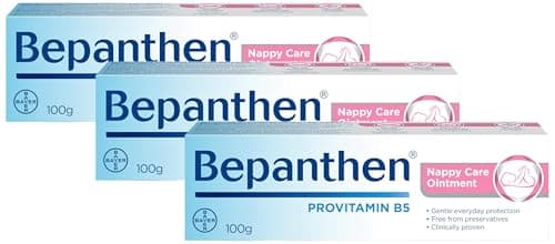 Image of Bepanthen Nappy Care Ointment | Nappy Cream with Provitamin B5 | Suitable for Newborns Skin, 100 g (Packing May Vary). (Pack of 3)