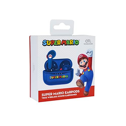 Image of OTL Technologies SM0858 Super Mario TWS Wireless Earphones with Charging Case Blue