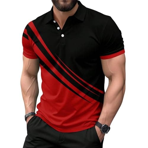Image of Yellow T Shirt - Men's Graphic Print T Shirt Comfortable Casual Short Sleeve Tee Soft Breathable Fit Stylish Design for Everyday Wear (Red XXXL)