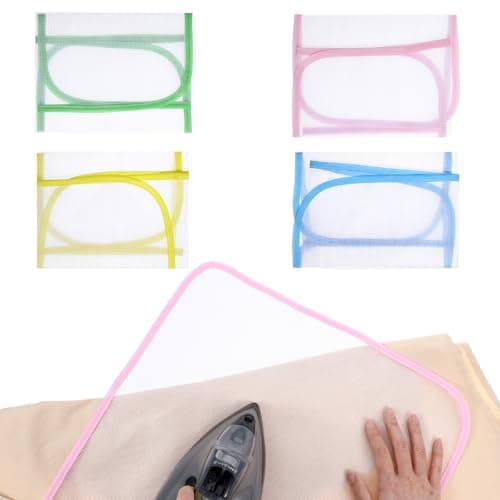 Image of CIATBYYJ 4Pcs Ironing Scorch Mesh Cloth Protective, Protective Ironing Pressing Pad, Ironings Cloth to Protect Clothes for Sewing and Ironings Fabric Protector Tool