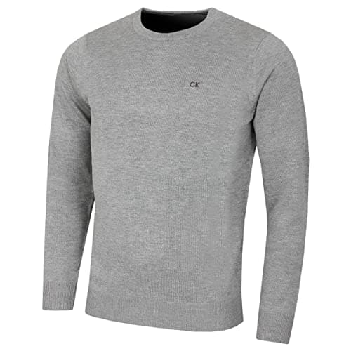 Image of Calvin Klein Mens Crew Neck Sweater - Grey Marl - L
