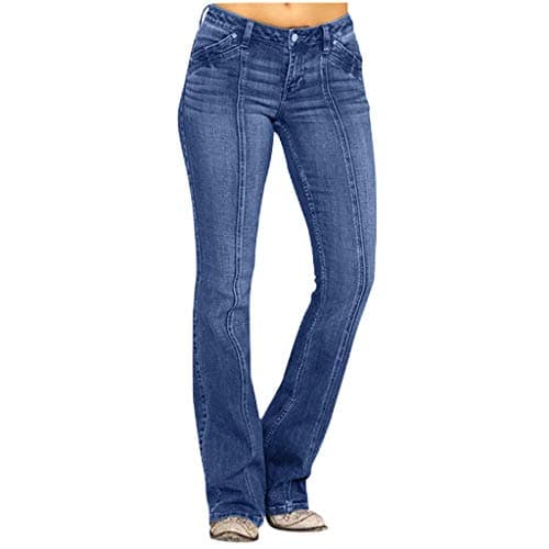 Image of TURWXGSO Women's Plus Size Denim Flared Stretch Bootcut Jeans