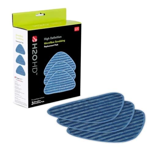 Image of H2O HD Cloth Pack - Set of 3 Scrubbing Cloths for Steam Cleaners - Optimize Your Cleaning Power with Pads Specifically Designed for Your H20 HD Steam Mop