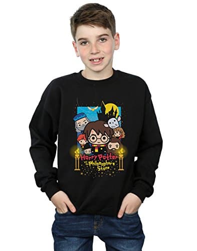 Image of Harry Potter Boys Philosopher's Stone Junior Sweatshirt 7-8 Years Black