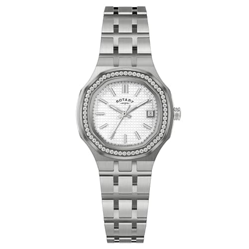 Image of Rotary Ladies Brilliance White Dial Stainless Steel Bracelet Watch