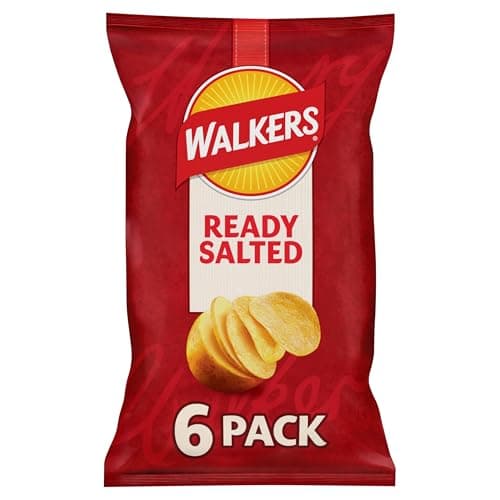 Image of Walkers Ready Salted Multipack Crisps 6x25g