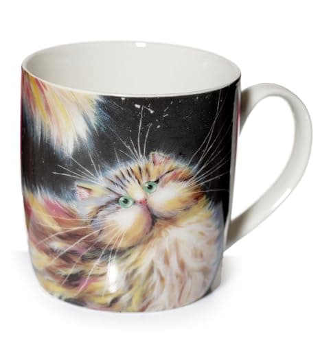 Image of Puckator Kim Haskins Rainbow Cat Porcelain Tea Coffee Mug - Funny Home Accessories - Cute Gifts for Girlfriend Large Mugs for Men Women Hot Drinks - Cute Cups Presents Secret Santa Gift Cup Set