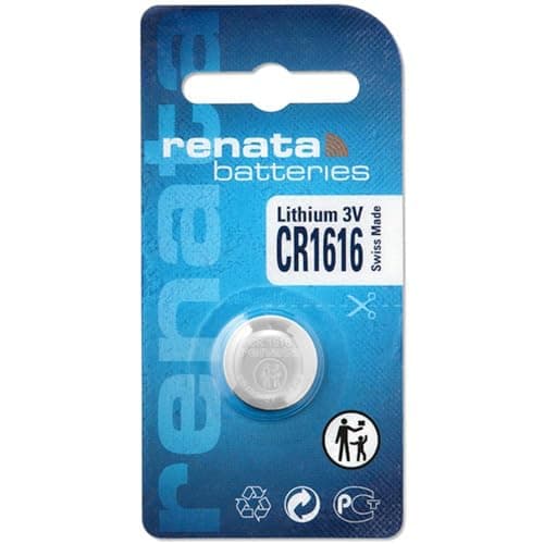 Image of 2 x Genuine Renata Swiss Made CR1616 3V 50mAh Lithium Batteries Cell Coin Button Watch Battery