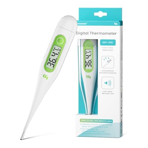 Image of Digital Thermometer, Oral Thermometer Adults Kids Babies, Accurate Fast Switchable Body Temperature Thermometer, Green