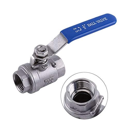 Image of Stainless Steel Ball Valve Full Bore Female 1/2'' NPT Stainless Steel Ball Valve X Female Threaded Fitting with a Handle