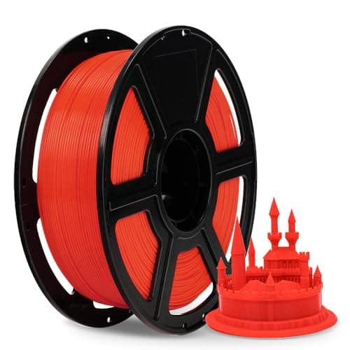 Image of FLASHFORGE ABS PRO 3D Printer Filament, Tough and Heat Resistant Filaments, 1kg Spool(2.2lbs), Dimensional Accuracy +/- 0.02 mm, Strong and Durable ABS Consumables (Red)