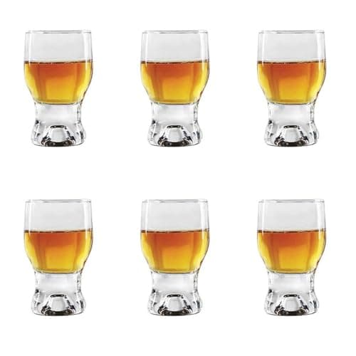 Image of Sihanoukville Shot Glasses Set of 6 – 2 oz Heavy Base Clear Glass Shooters for Liquor & Spirits | Durable Barware Gift for Men & Women, Wedding Favors, Groomsmen, Parties (6 Set)