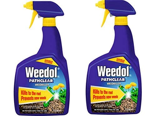 Image of 2 x Spray Bottles of Weedol Pathclear Weedkiller, Double Action, Kills to the root & prevents new weeds