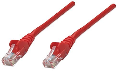 Image of Intellinet Network Patch Cable, Cat6, 1.5m, Red, CCA, U/UTP, PVC, RJ45, Gold Plated Contacts, Snagless, Booted, Polybag