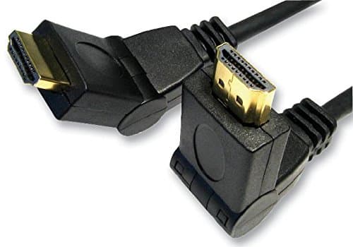 Image of PRO SIGNAL HDMI Swivel Male to HDMI Swivel Male Lead, 2m Black, Gold Plated Connectors, 90° to 270° Rotating, Perfect for Tight Spaces – CDLHD-902