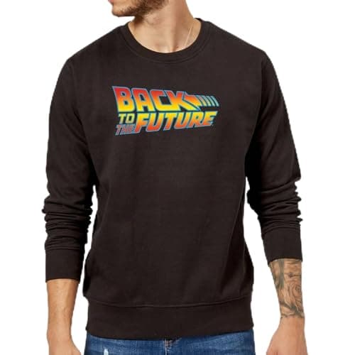 Image of Zavvi Back To The Future Classic Logo Sweatshirt - Black S
