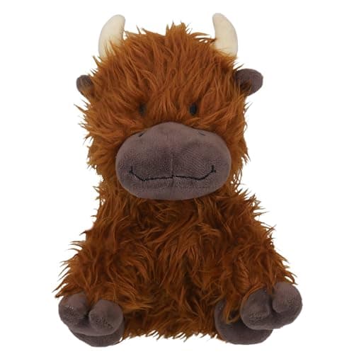 Image of Rosewood Rope Core Cow Toy for Dogs, Tough Dog Toy with Hidden Squeaker, Soft & Durable Plush Toy