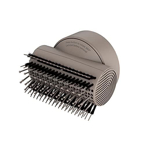 Image of Shark XSKHD1SB IQ Styling Brush, Auto Preset Attachment for HyperAIR Blow Dryers, Rotatable Hot Brush, Styling Tools, for Straight, Wavy, Curly, and Coily Hair, Straight and Shiny Blowout, Stone