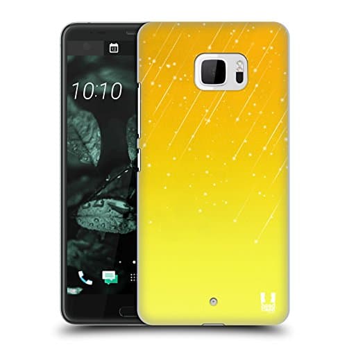 Image of Head Case Designs Yellow Neon Rain Ombre Hard Back Case Compatible With HTC U Ultra/Ocean Note