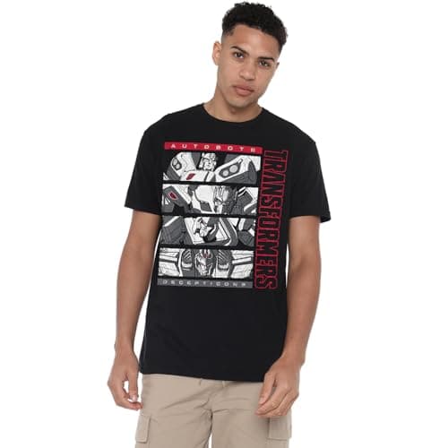 Image of Transformers Generations Autobots and Decepticons Boxes Unisex T Shirt, Black, Large