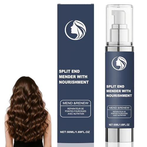 Image of Hair Serum for Split Ends Repair, Anti-Frizz Treatment with Flaxseed Extract & Keratin, Lightweight Leave-In Conditioner for Dry Damaged Hair, Instantly Repair Broken Ends