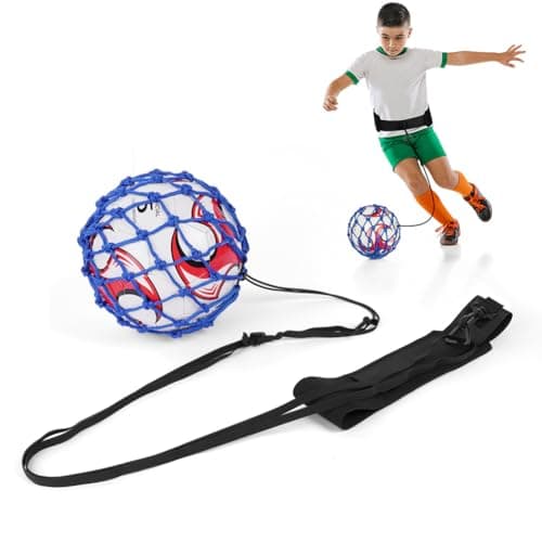 Image of Ainiv Soccer Ball Net Kicker, Soccer Bungee Trainer with Adjustment Belt, Football Kick Trainer, Hands Free Training Aid Football Practice for Kids Adults, Training Equipment for Size 3 4 5 Footballs