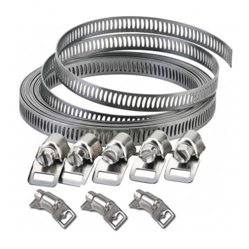 Image of Draper Hose Clamp Jubilee Clip Set 8mm Wide x 3m Long Clamping Band Clamps Clips - 68267C