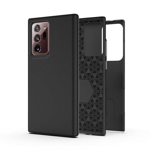 Image of AWZHYDT Designed for Samsung Note 20 Ultra Case, Rugged Shockproof Dual Guard Protection Series Case for Samsung Galaxy Note 20 Ultra-Black