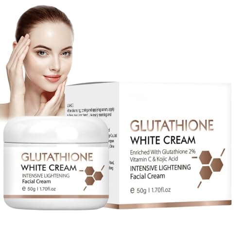 Image of Glutathione Face Cream,Glutathione Cream,Facial Dark Spots Remover,Face Moisturiser,Anti-Aging Face Cream,Face Cream for Sensitive Skin, Anti Wrinkle,Skin Tone Correcting