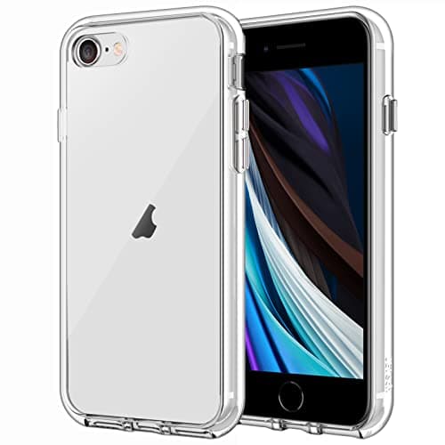 Image of JETech Case for iPhone SE 3/2 (2022/2020 Edition), iPhone 8/7, 4.7-Inch, Non-Yellowing Shockproof Phone Bumper Cover, Anti-Scratch Clear Back (Clear)