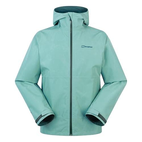 Image of Berghaus Men's Bramblfell Gore-Tex Interactive Jacket | Waterproof | Breathable | Adjustable Hood Waterproof Jacket, Light Terrain/Peak, 2XL